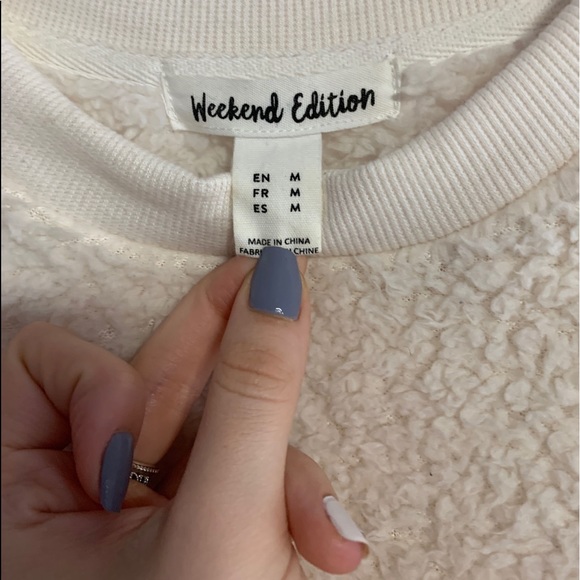 Women’s Sherpa Pullover White - Picture 2 of 3